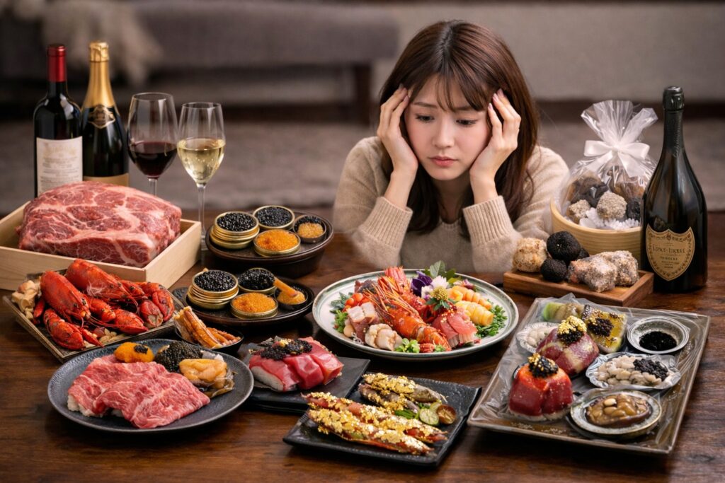 高級でも失敗しやすい食べ物プレゼントの例