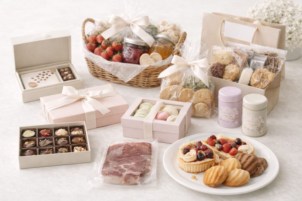 女性向けの安心して贈れる食べ物ギフトのジャンル例