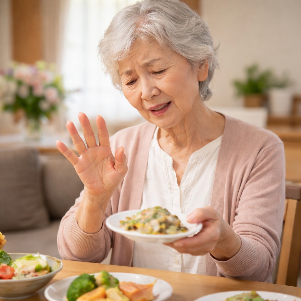 食べ物ギフトで困っている80代女性